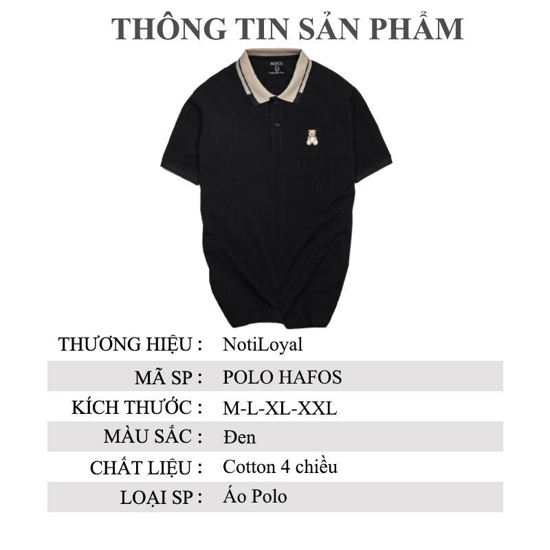 Áo Polo nam nữ TEDDY vải cotton form slimfit body đẹp cao cấp PL01 - Notiloyal