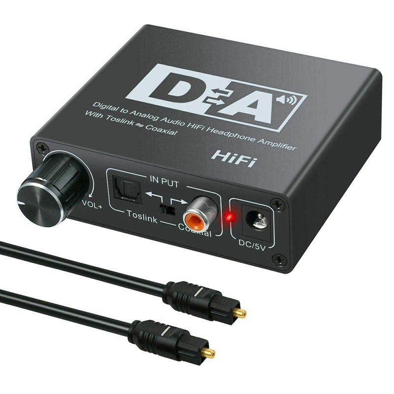 192KHz Digital Optical Coaxial to Analog RCA Audio Hifi Converter