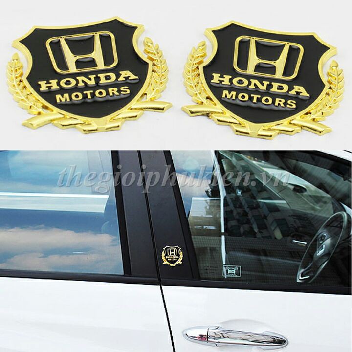 Bộ 2 Logo dạng Bông lúa theo xe -Honda( hàng chất )