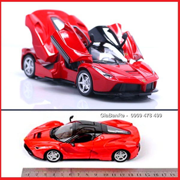 Xe Mô Hình Kim Loại Siêu Xe La Ferrari Tỉ Lệ 1/32 - Đỏ - 9685d