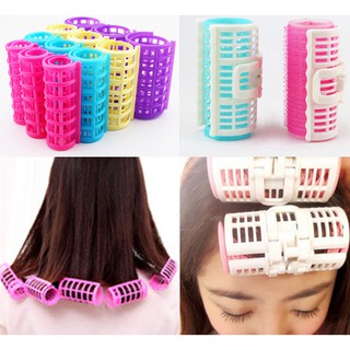 Set 6c Bộ Uốn Tóc Lucky Không Dùng Nhiệt Không Dùng Thuốc Dụng Cụ Dưỡng Tóc Xoăn Giữ Nếp Lô Uốn Mái- 23mm Và 28mm