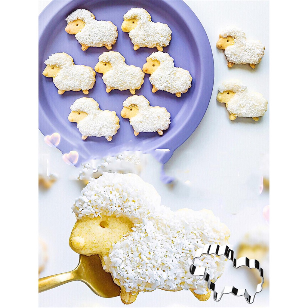 LAKAMIER Khuôn Cắt Bánh Quy Hình Chú Cừu Đáng Yêu