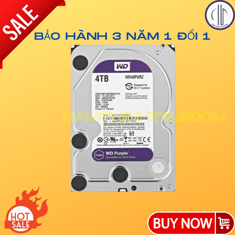 Ổ cứng HDD Western Seagate 500GB 1TB 2TB 3TB 4TB 6TB 8TB 10TB chuyên dùng cho camera chính hãng