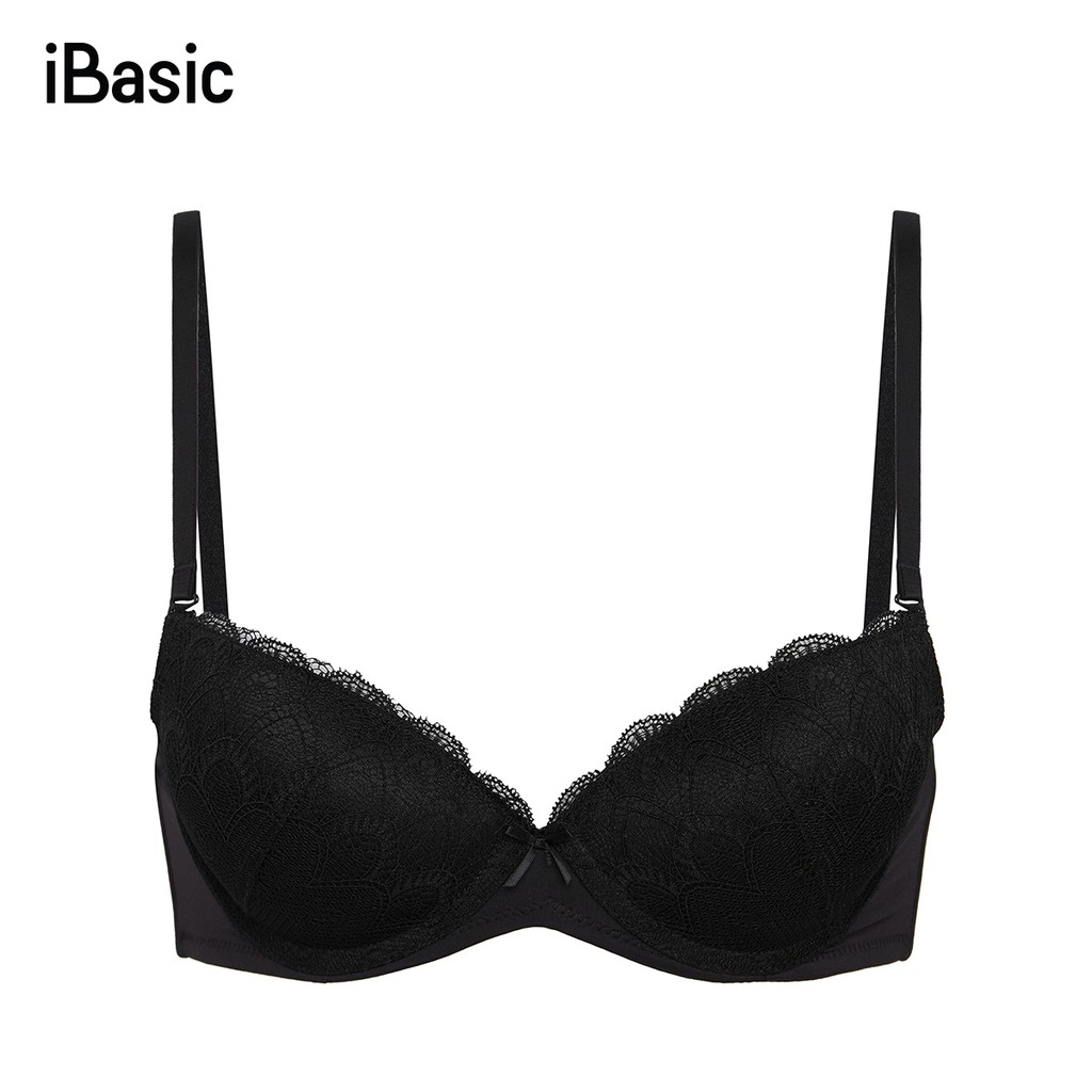 Áo ngực có gọng mút dày demi phối ren iBasic VA130