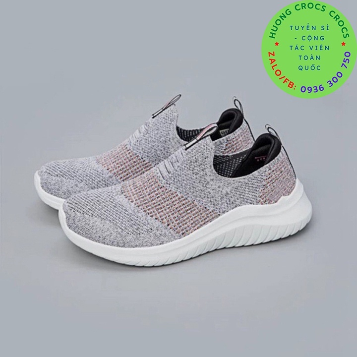 GIÀY THỂ THAO SKECHERS GOWALK UNTRA MEMORY FOAM 2.0 CHO NỮ MÀU GHI SỌC CAM