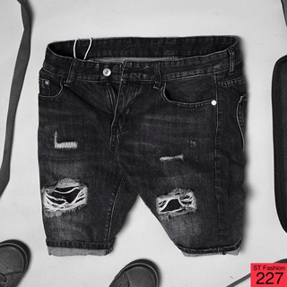 Quần short jean nam Quần Lững rách gối Unisex nam nữ thời trang cao cấp NewJeansFashion MS227
