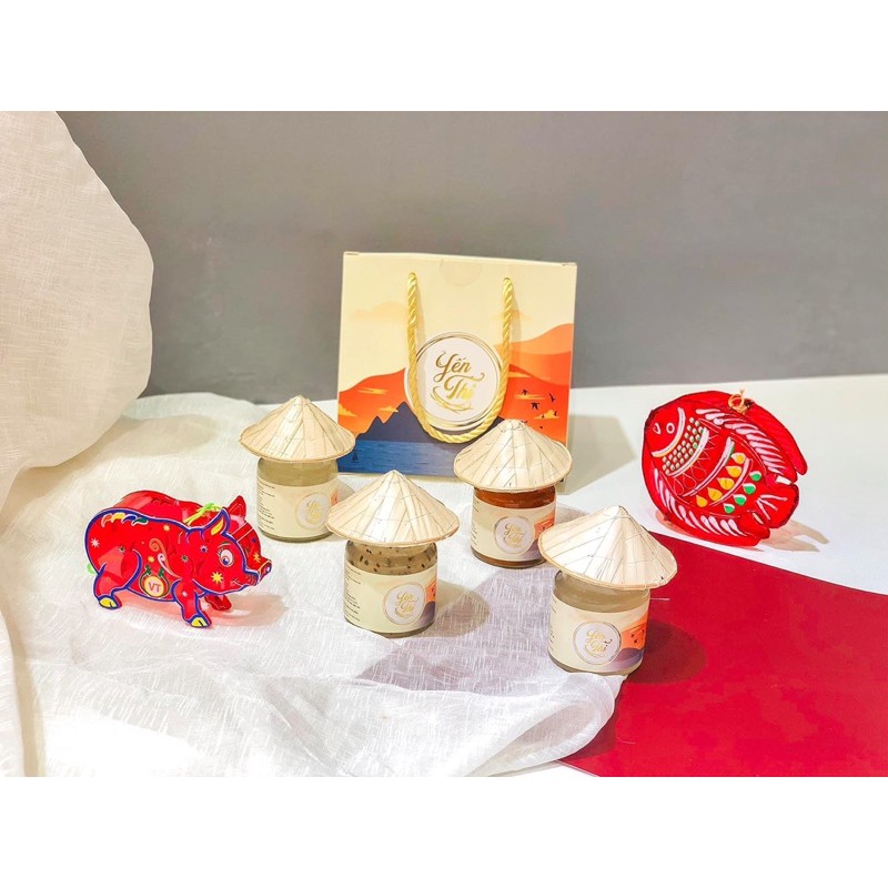 [Mã GROWEEK giảm 10% đơn 300K] Yến thị -Set Quà Tặng Xuân Nhâm Dần 2022- Set 10 Hũ -Chưng Sẵn 30% Yến-Hũ 70ml | BigBuy360 - bigbuy360.vn