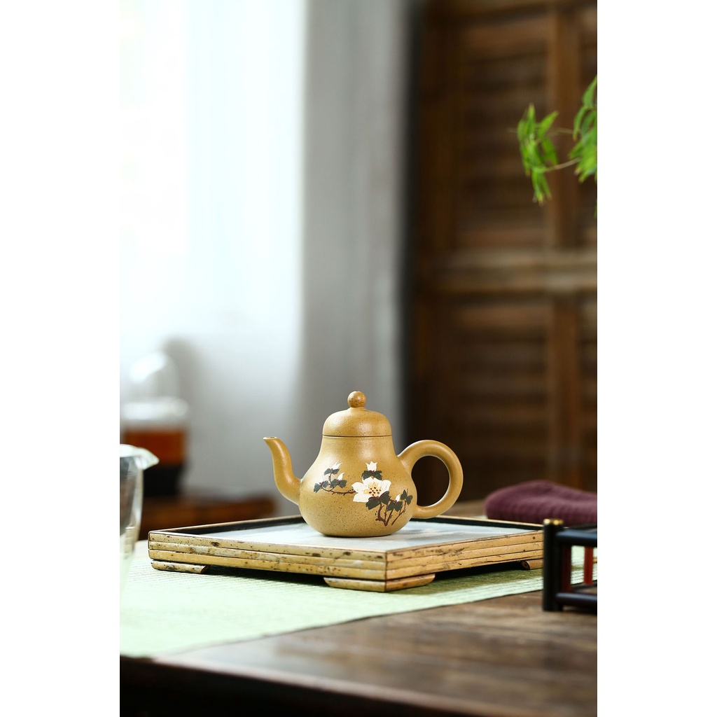Ấm Tử Sa Nghi Hưng Tư Đình Mẫu Đơn 180 ml (Đoạn Nê)