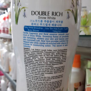 Sữa tắm DOUBLE RICH SNOW WHITE 800g