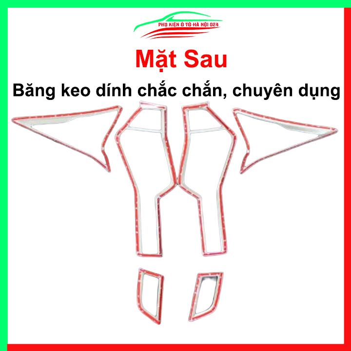 Ốp viền đèn pha hậu mạ crom Pajero Sport 2019-2020 chống trầy trang trí bảo vệ xe