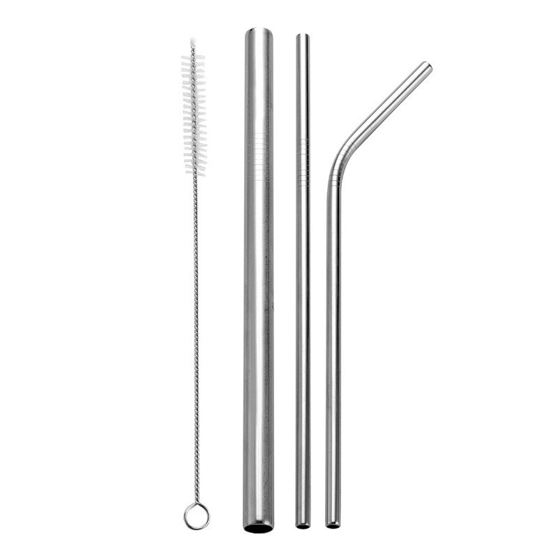 Sét 3 Ống Hút Inox #304 + Cọ Rửa