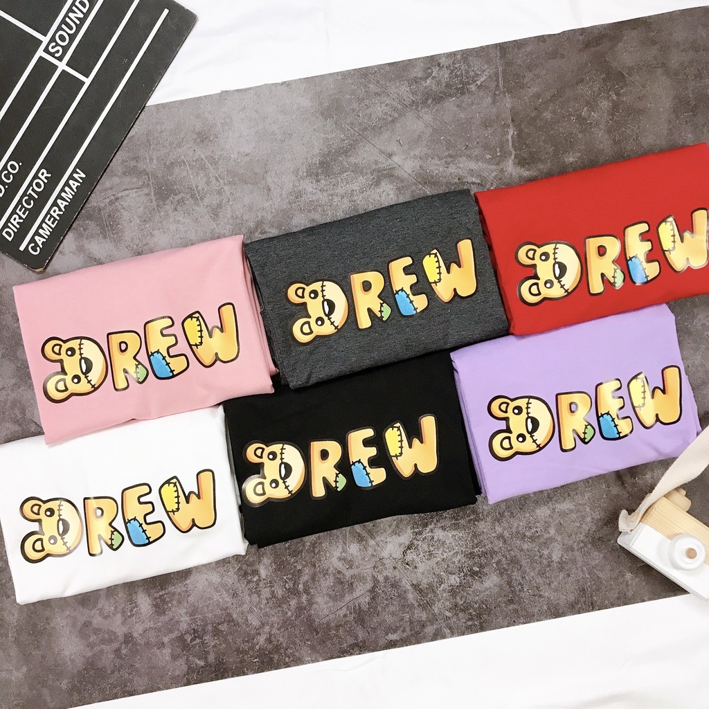 - ÁO THUN TAY NGẮN DREW UNISEX ĐỦ SIZE M L XL HÌNH THẬT TỰ CHỤP