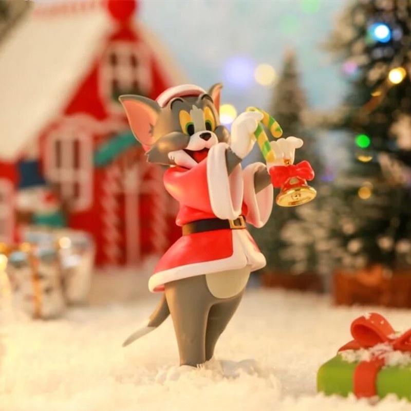 【Hàng có sẵn】Mô hình nhân vật hoạt hình TOM and JERRY Hộp quà tặng Giáng Sinh