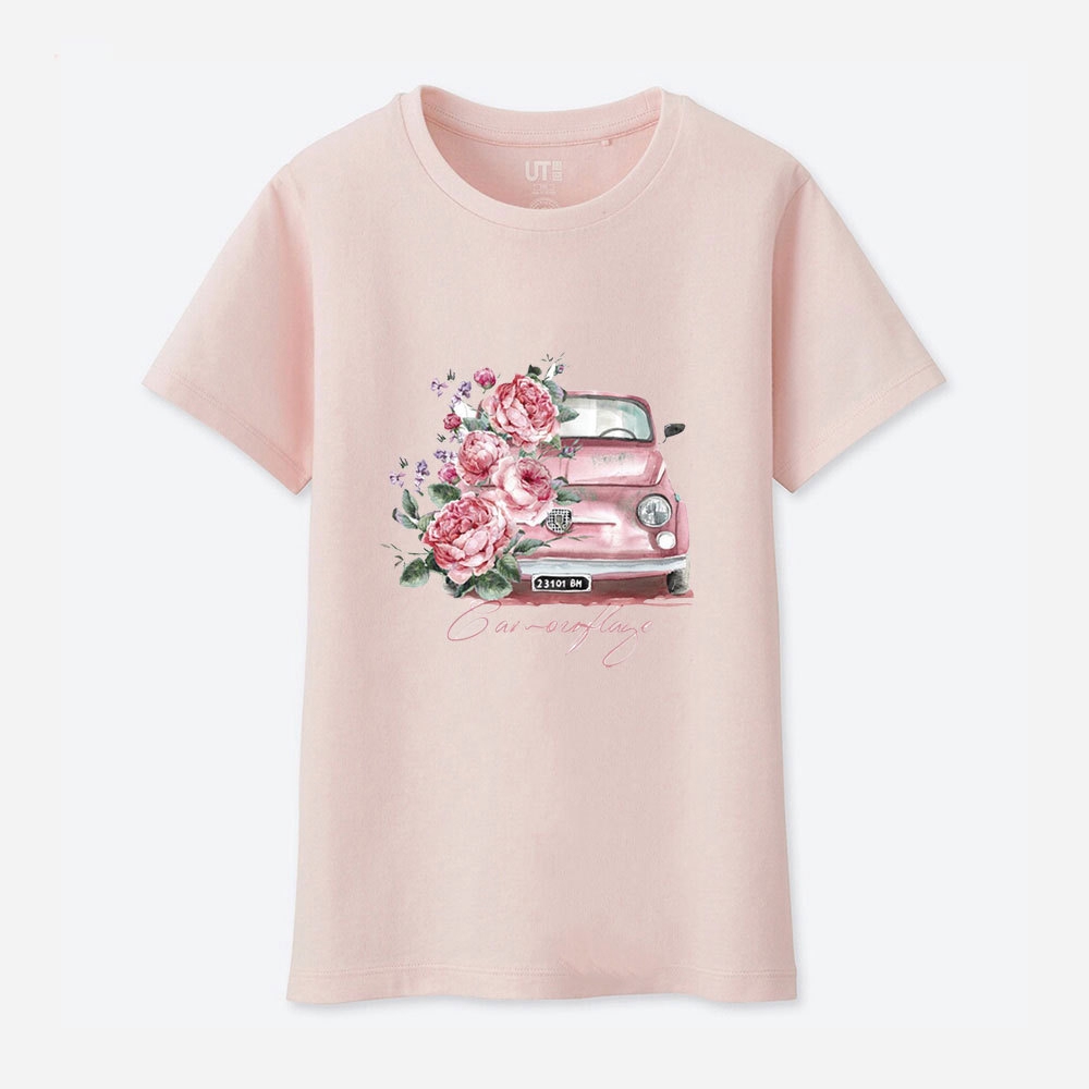 QQMALL T-shirts Clothing Thermal Patch Girls Ironing Stickers Heat Transfers Stickers