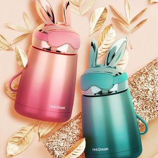Bình Nước Giữ Ấm Hình Thỏ Phong Cách Mới 2020
