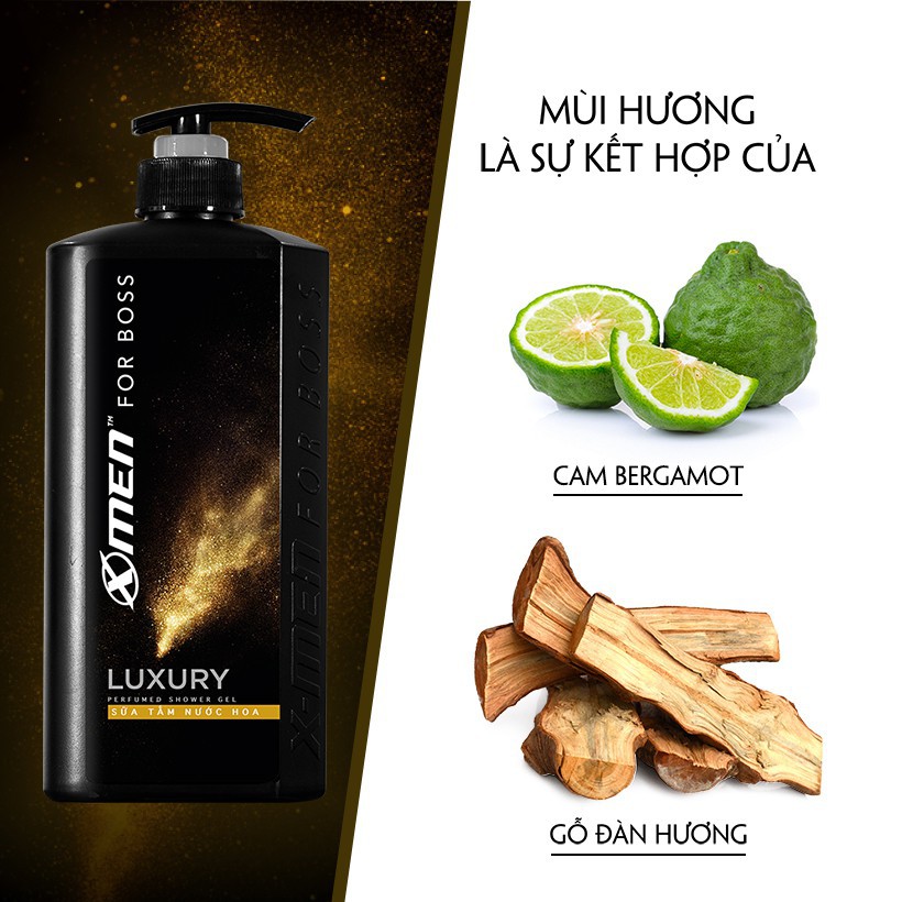 Sữa Tắm - Dầu Gội Nước hoa X-Men For Boss Luxury 650g - Mùi hương sang trọng tinh tế