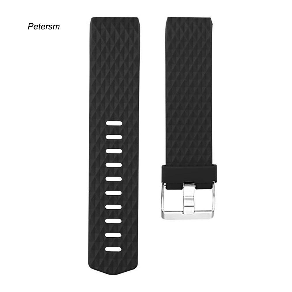 Dây đeo thay thế chất liệu mềm vân kim cương cho Fitbit Charge 2