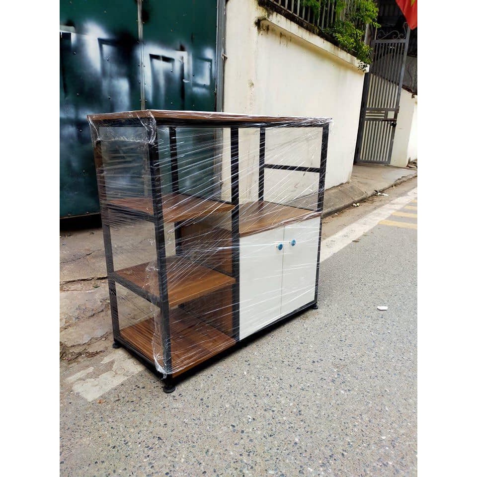 Kệ lò vi sóng nhiều ngăn chân thép sơn tĩnh điện, có ngăn kéo đựng đồ, kệ lò vi sóng nhiều tầng đựng đồ nhà bếp