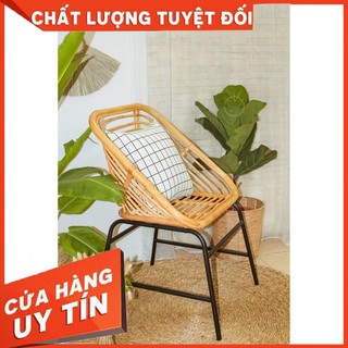 [Khuyến Mãi Sốc] ghế mây chà vỏ chân sắt CAO CẤP TROPI CHAIR