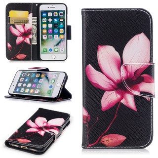 Casing iPhone 7/8/7 Plus/8 Plus beautiful painted leather phone case