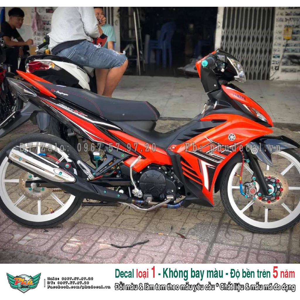 Tem rời xe Exciter 135 Lc đỏ đen 2019 (A)