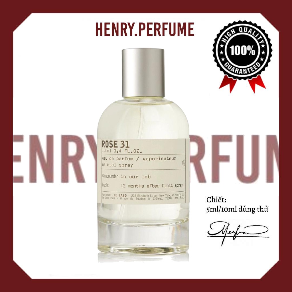 ⛅ Nước Hoa LE 𝗟𝗔𝗕𝗢 ROSE 31 EDP 10ml/20ml ®️
