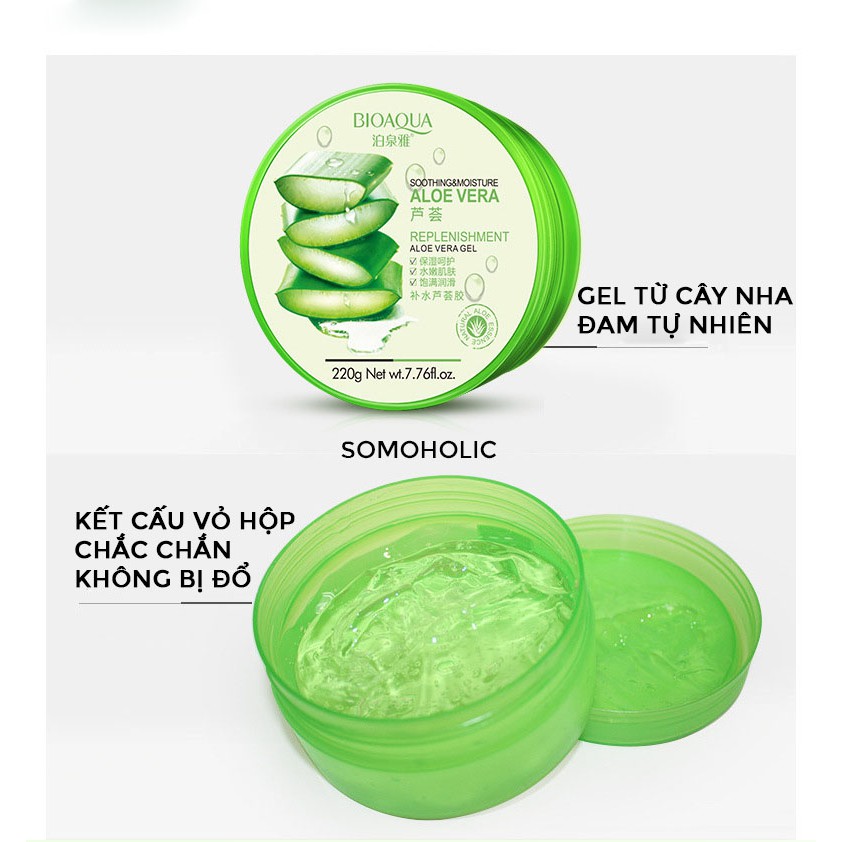 Gel Lô Hội Trắng Da Dưỡng Ẩm Kiểm Soát Dầu Aloe Vera Soothing Gel SOMOHOLIC LH01