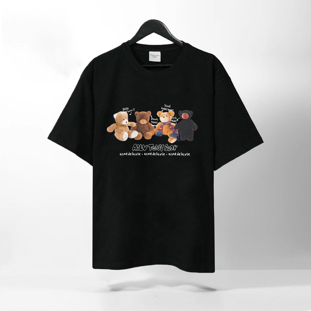 Áo Thun Tay Lỡ ADLV Teddy Bear, Form rộng oversize, áo phông unisex, chất liệu Cotton - KKIM Shop