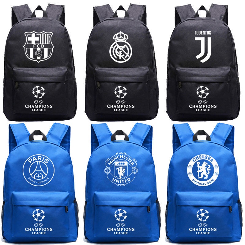 Ba Lô Đi Học In Logo Real Madrid Barcelona Paris Chelsea Manchester United Juve