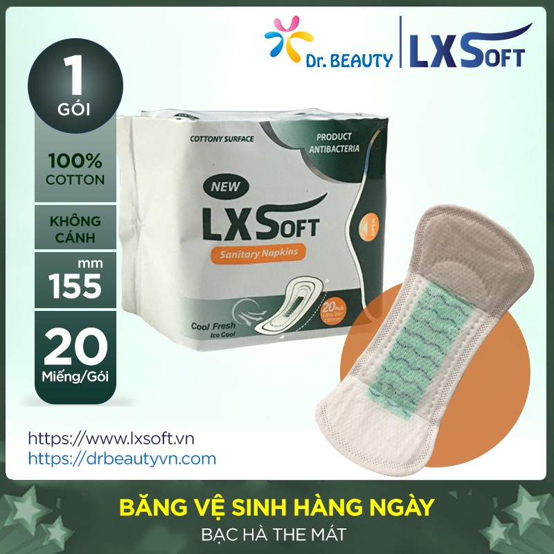 Băng Vệ Sinh LXSOft 👰 Ban Ngày, Hàng Ngày, Ban Đêm👰 Bạc hà the mát.