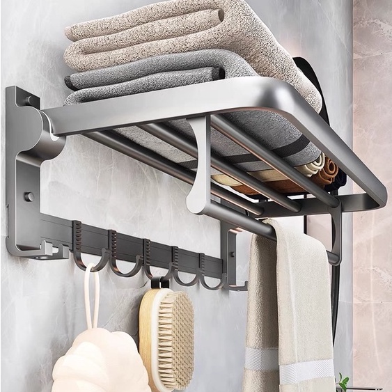 Kệ MEIDOO gắn tường giữ khăn đa năng không cần khoan