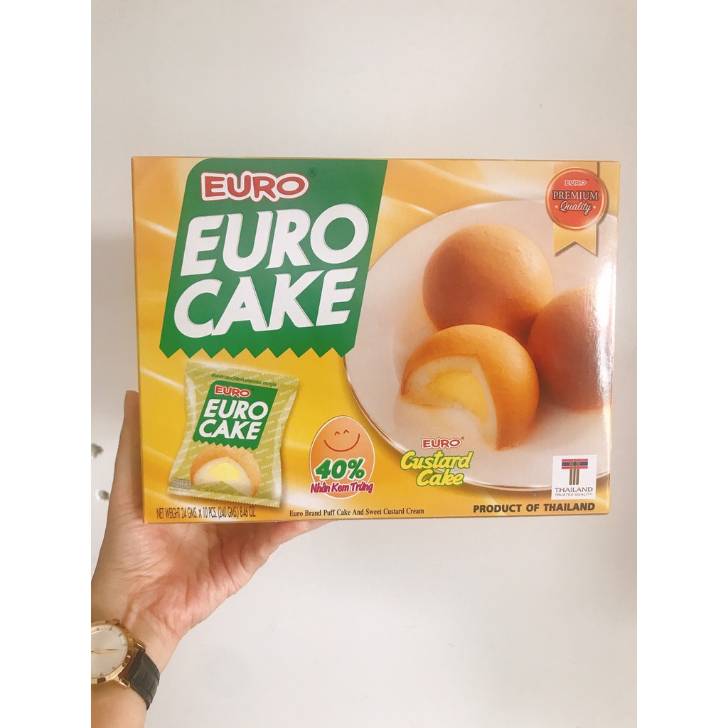 BÁNH BÔNG LAN TRỨNG EURO CAKE - Nhập khẩu Thái Lan