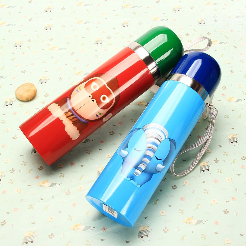 BÌNH GIỮ NHIỆT INOX NẮP TRÒN HÌNH THÚ 2019 500ML