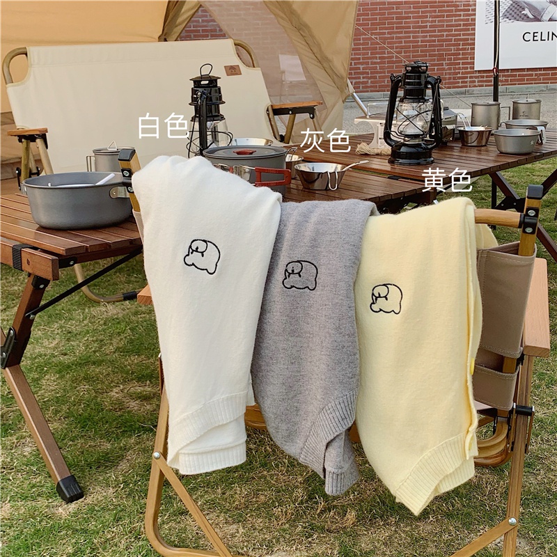 Xiaozhainv Áo khoác len cardigan tay dài 3 màu hình gấu nhỏ dễ thương cho nữ | BigBuy360 - bigbuy360.vn