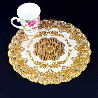 Khăn  trải bàn  tròn  bình  hoa 40cm