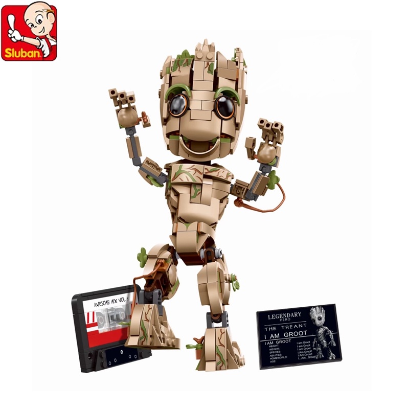 Đồ chơi lắp ráp mô hình SLUBAN 76217 nhân vật Groot trong phim Guardians of the Galaxy