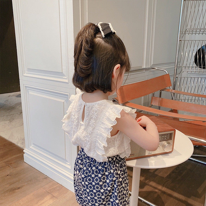 Hàng Mới Về Bộ Áo Thun + Quần Short Thêu Họa Tiết Phong Cách Hàn Quốc Thời Trang Mùa Hè Cho Bé Gái 5