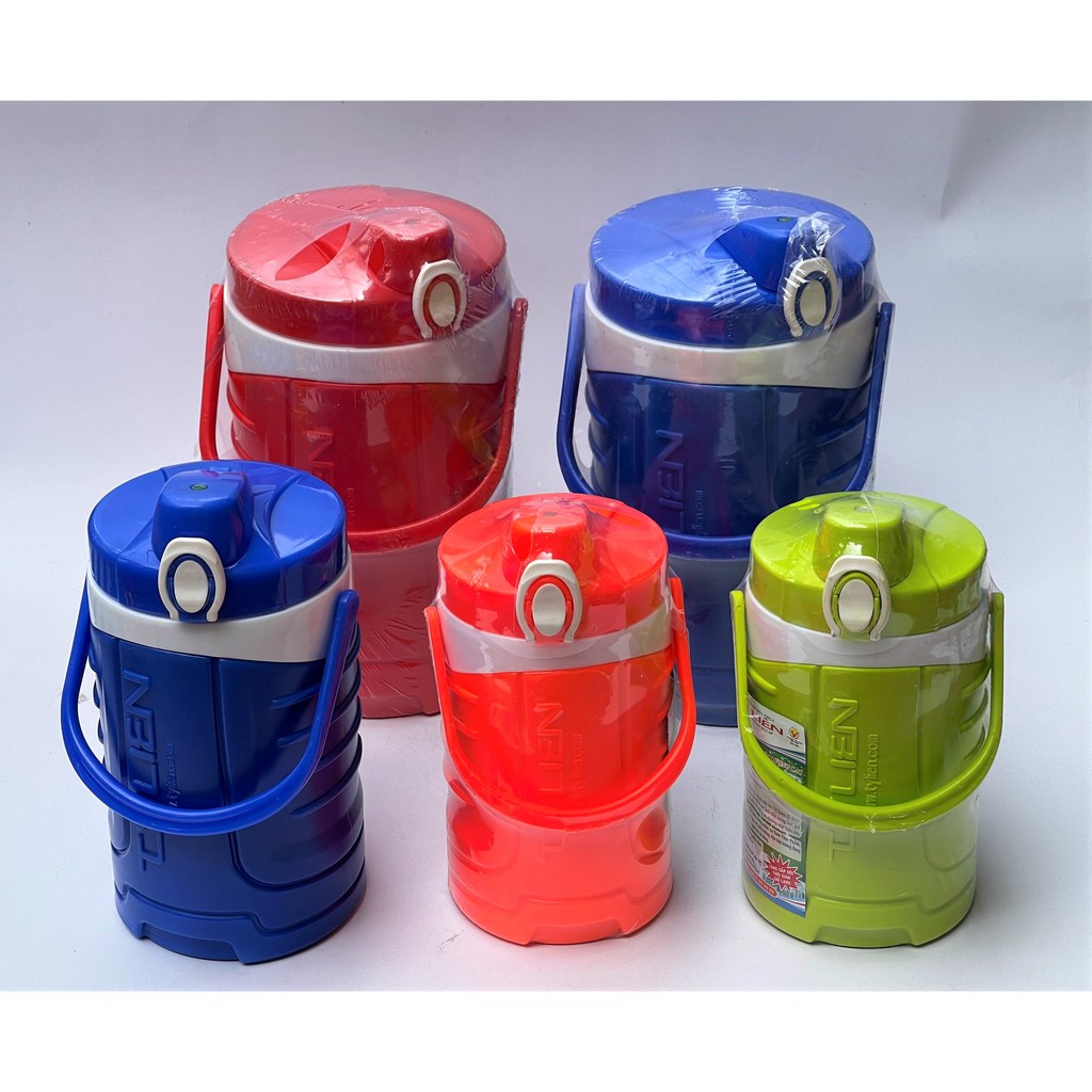 Bình đá giữ nhiệt có quai xách Rio, dung tích 1l - 1.5l - 2l - 3l, nhựa pp, pu chính phẩm an toàn thương hiệu Tý Liên