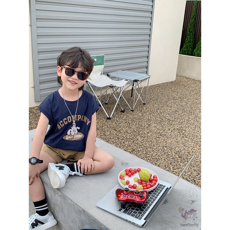 Áo Thun Sát Nách In Hoạt Hình Kiểu Hàn Quốc Thời Trang Mùa Hè Cho Bé