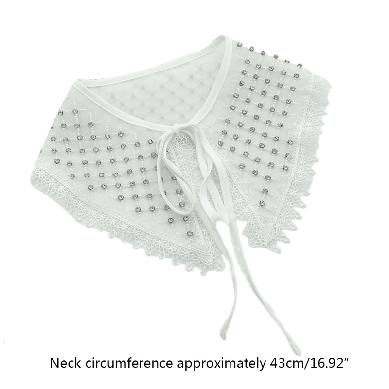 Khăn Choàng Cổ Đính Hạt Và Đá Giả Họa Tiết Sọc Caro Thanh Lịch Cho Búp Bê