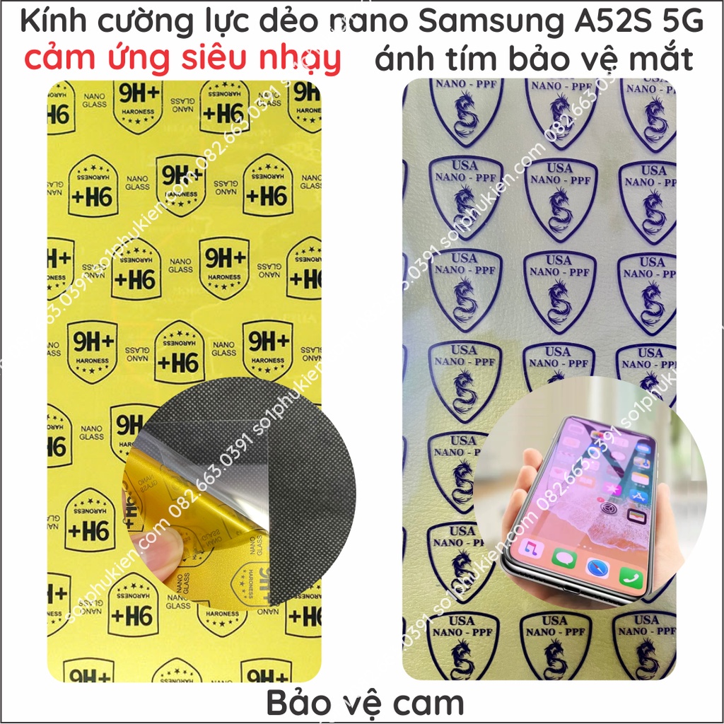Dán cường lực Samsung A52s 5G dẻo nano bảo vệ màn hình