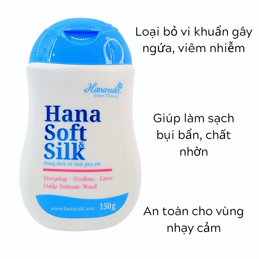 Dung Dịch Vệ Sinh Phụ Nữ Hana Soft Silk CHÍNH HÃNG Làm Hồng Vùng Kín Sạch Khử Mùi Giảm Ngứa - Shop 7AM