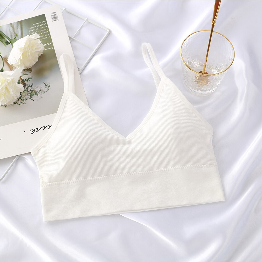 Áo bra ECMLN kiểu võng hở lưng kẻ sọc gân thời trang