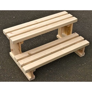 Kệ hoa bậc thang 2 tầng gỗ thông pallet . kệ sen đá