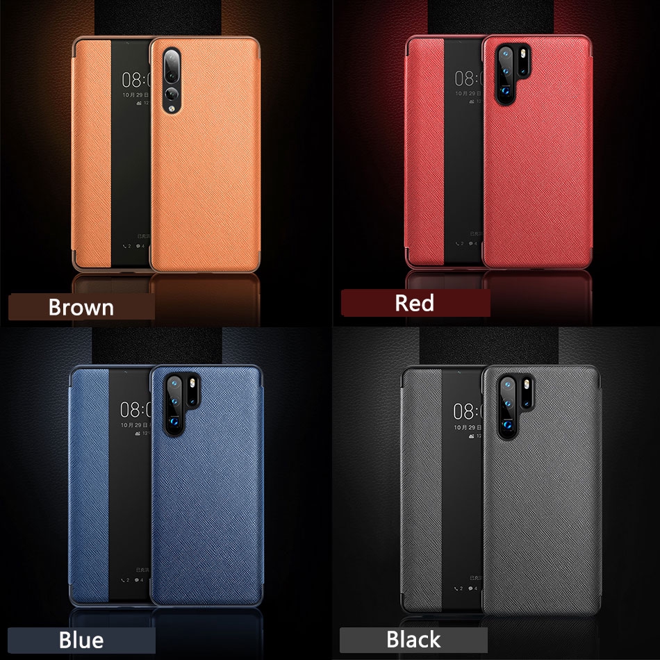 Bao da điện thoại PU nắp lật cho Huawei P30 P20 Pro