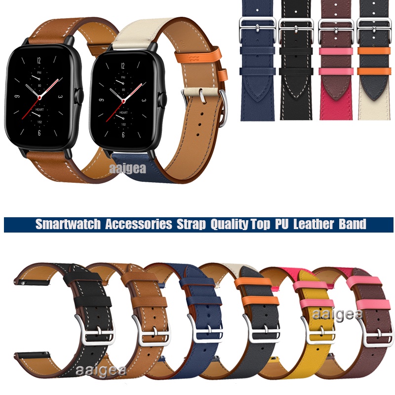Dây đeo da cho đồng hồ thông minh Huami Amazfit GTS 2e GTS2 mini GTS3 GTS4/ Bip Lite S U Bip 3 pro/ Neo/ GTR 42mm