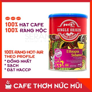 Cà phê specialty coffee nguyên chất rang xay mộc, pha máy/ phin, hạt/ bột cà phê đặc sản Purio Ethiopia Sidamo 250g