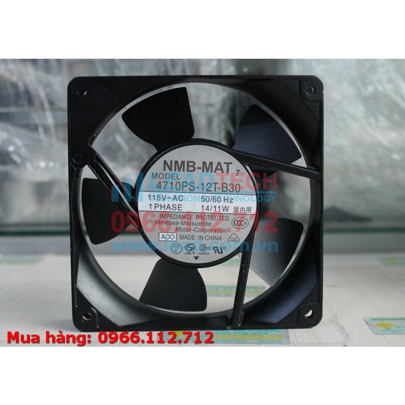 QUẠT TẢN NHIỆT, Quạt hút NMB 4710PS-12T-B30, 115VAC, 120x120x25mm