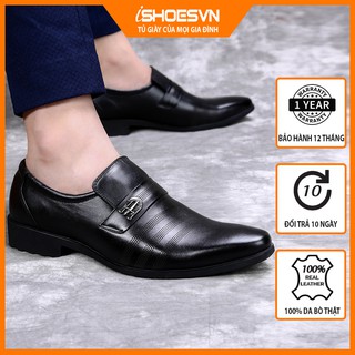 Giày da nam công sở ishoesvn is108 - giày da bò thật