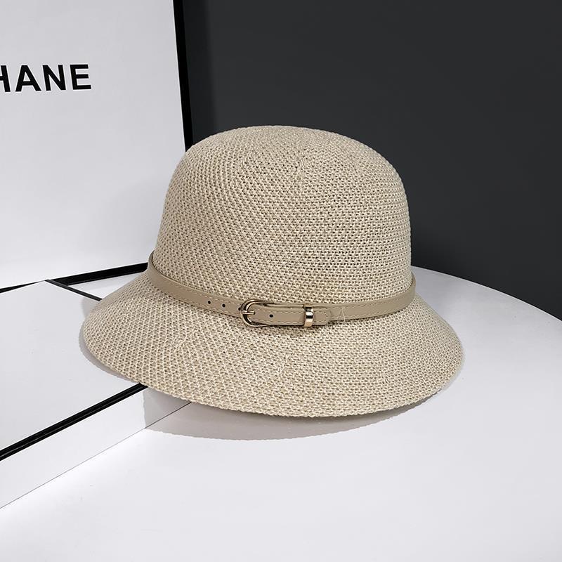 Nón Nữ Chống Nắng Phối Dây Da Style Phương Tây Trang Nhã Form Mềm